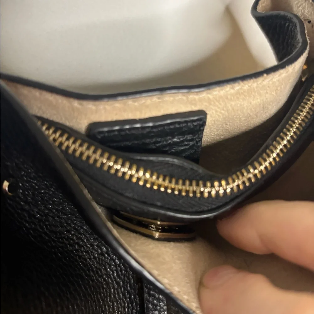 Kate Spade Black Pebble Leather Bucket Bag